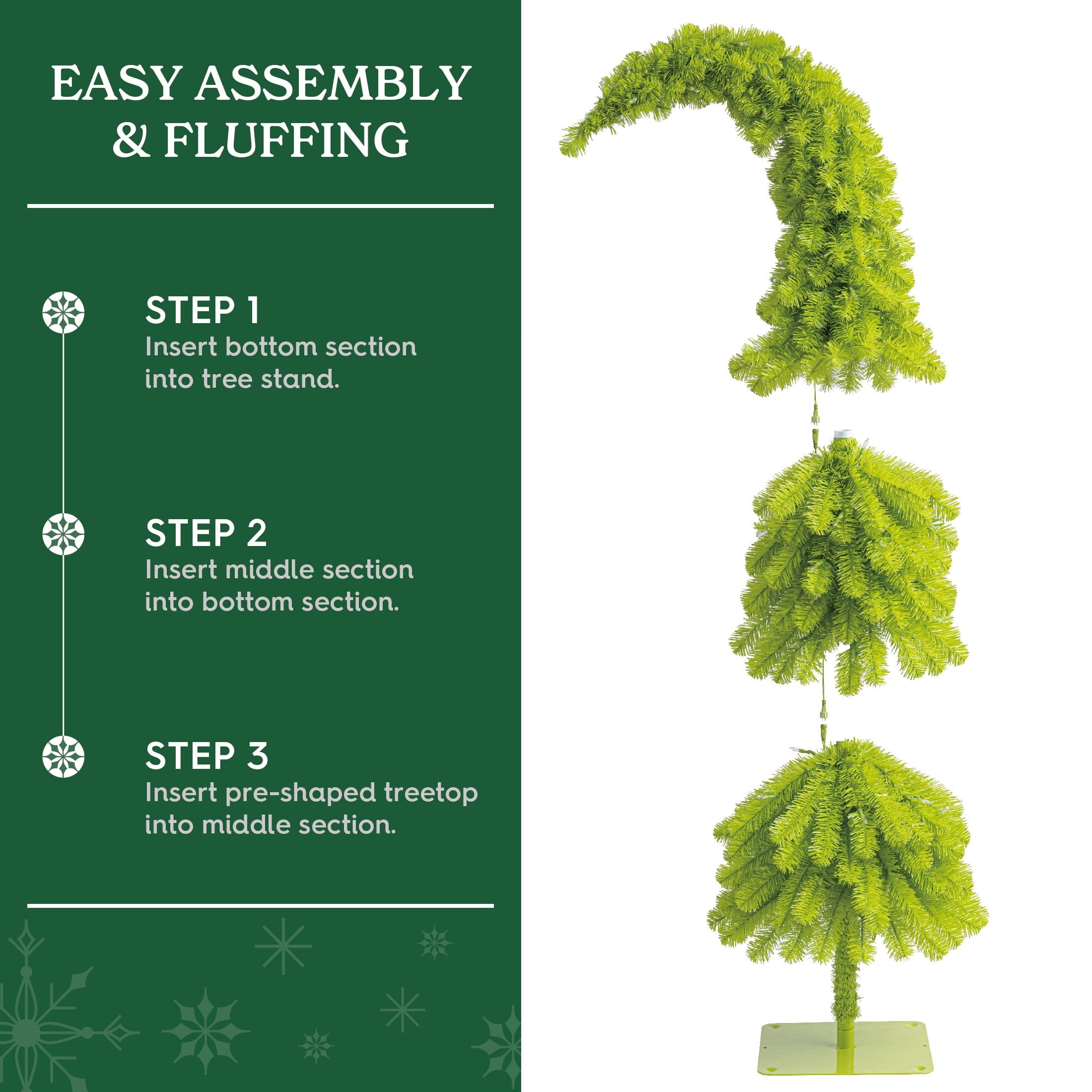 Holiday Time 3.5' Pre-Lit Lawndale Spruce Green Artificial Christmas Tree photo 4