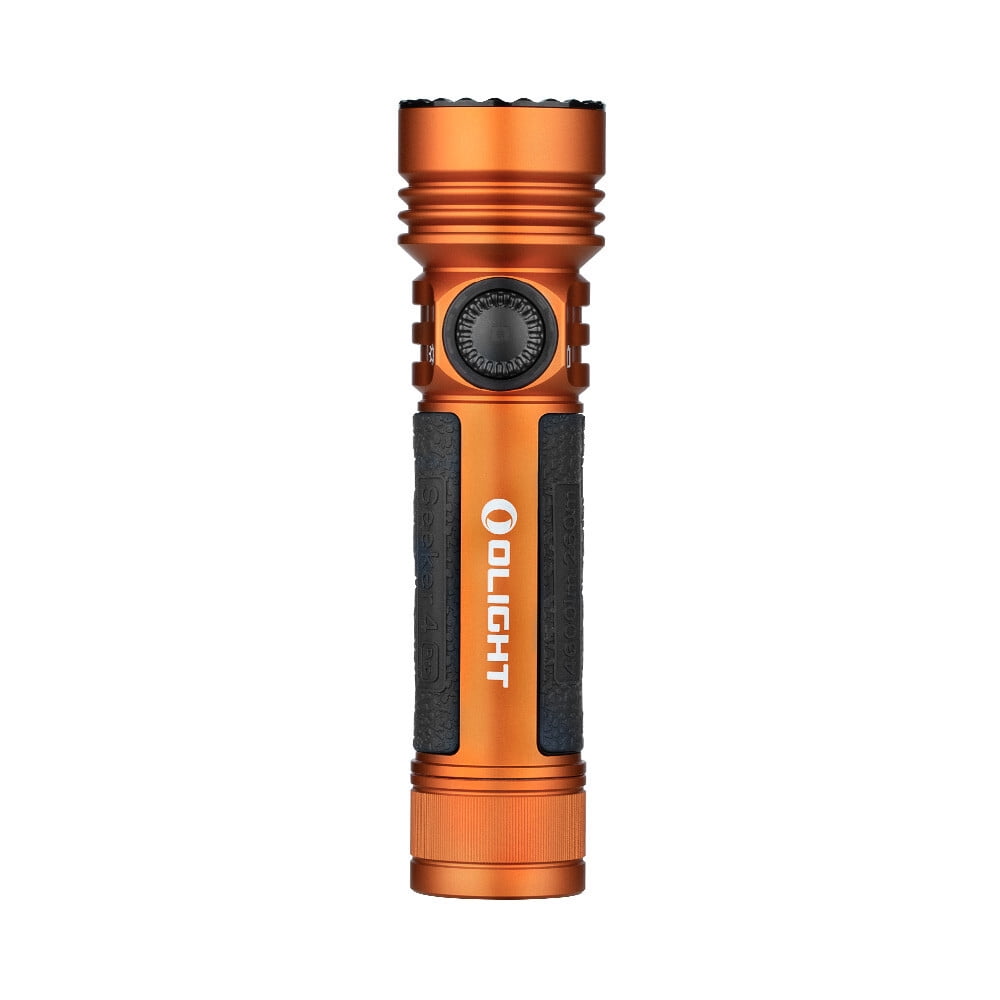 Olight Seeker 4 Pro Orange CW Flashlight & Baton 4 Regal Blue Premium Flashlight