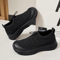 thumbnail image 6 of Women's Orthopedic Arch Support Wide Width Walking Shoes,Protective Toe Cap Non-Slip Thick Sole Breathable Knit Drawstring Slip On Casual Sneakers, 6 of 8