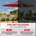 thumbnail image 3 of Ainfox 10ft Patio Umbrella with lights, Outdoor Table Sun Shade Umbrellas with Push Button Tilt/Crank, 8 ribs,Wine Red, 3 of 7