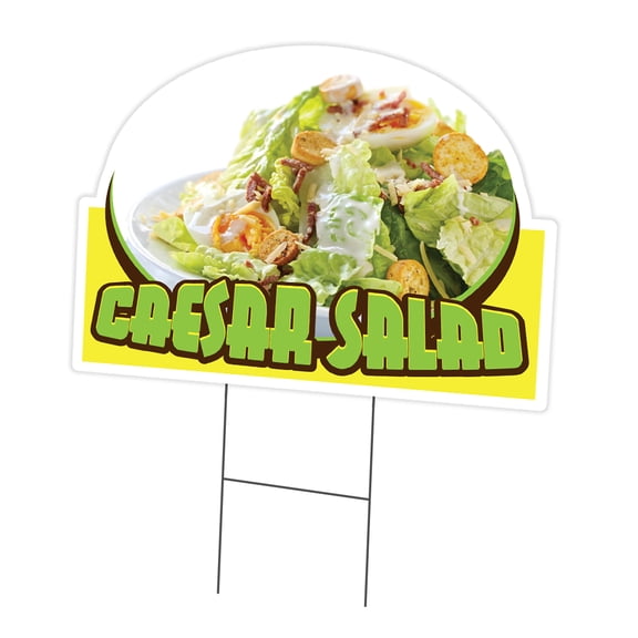 SignMission C-DC-1824-Caesar Salad19 18 x 24 in. Yard Sign & Stake - Caesar Salad