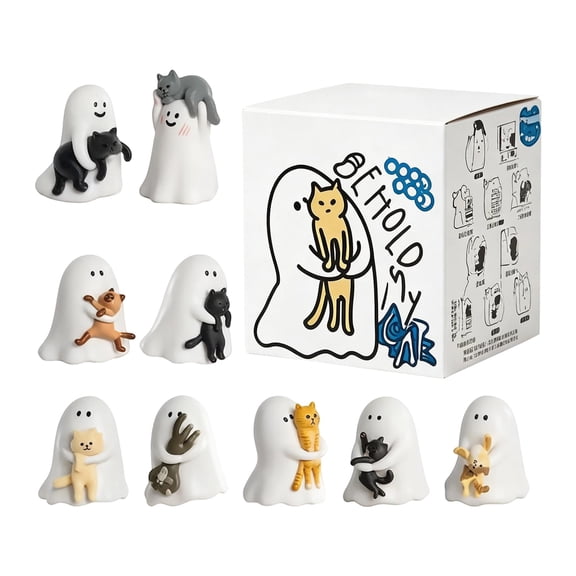 StlyGar Behold My Cat Blind Box ,2026 Halloween Ghost Collectible Toy Cute Figures Creative Gift Room Decor Desktop Decoration, Gift for Birthday Party