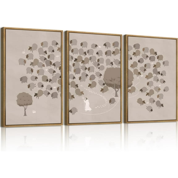 Hieng Christian Wall Art Large Jesus Easter Bible Verse Art Prints Religious Scripture Wall Decor for Church Living Room Bedroom(Only canvas)