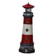 thumbnail image 2 of Estatuilla de faro con luz solar decoración exterior impermeable 360 Blusa roja, 2 of 8