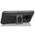 thumbnail image 4 of Case with Clip for LG V50, Nakedcellphone Black Rugged Ring Grip Cover + Belt Hip Holster Stand [with Built-In Mounting Plate] for LG V50 ThinQ, 4 of 10