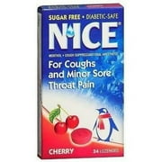 Nice Sugar Free Lozenges, Cherry - 24 Count, 2 Pack