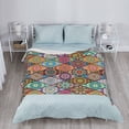 thumbnail image 4 of Bohemian Retro Cube Flower Blanket Soft flannel Throw Blanket Plush Weighted Blankets for Couch Bed Living Room, 4 of 6