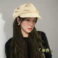 thumbnail image 3 of SikaFu Japanese Short Brimmed Beret For Women In Spring And Autumn, With A Large Head Circumference And A Retro Cloud Hat That Shows Off The Face, Small Painter, And Children's Hat, 3 of 9