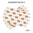 thumbnail image 2 of Placemats Set Of 4 / 6, Bird Capybaras Print Placemats For Dining Table Indoor/Outdoors Heat Resistant Washable Placemats 18" X 12", 2 of 8