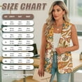 thumbnail image 7 of Uorisanigo Hippie Flower Women's Vest Suit with Pockets Open Front Sleeveless Womens Waistcoat Vest Size S Button Front Vests Top Dressy, 7 of 7