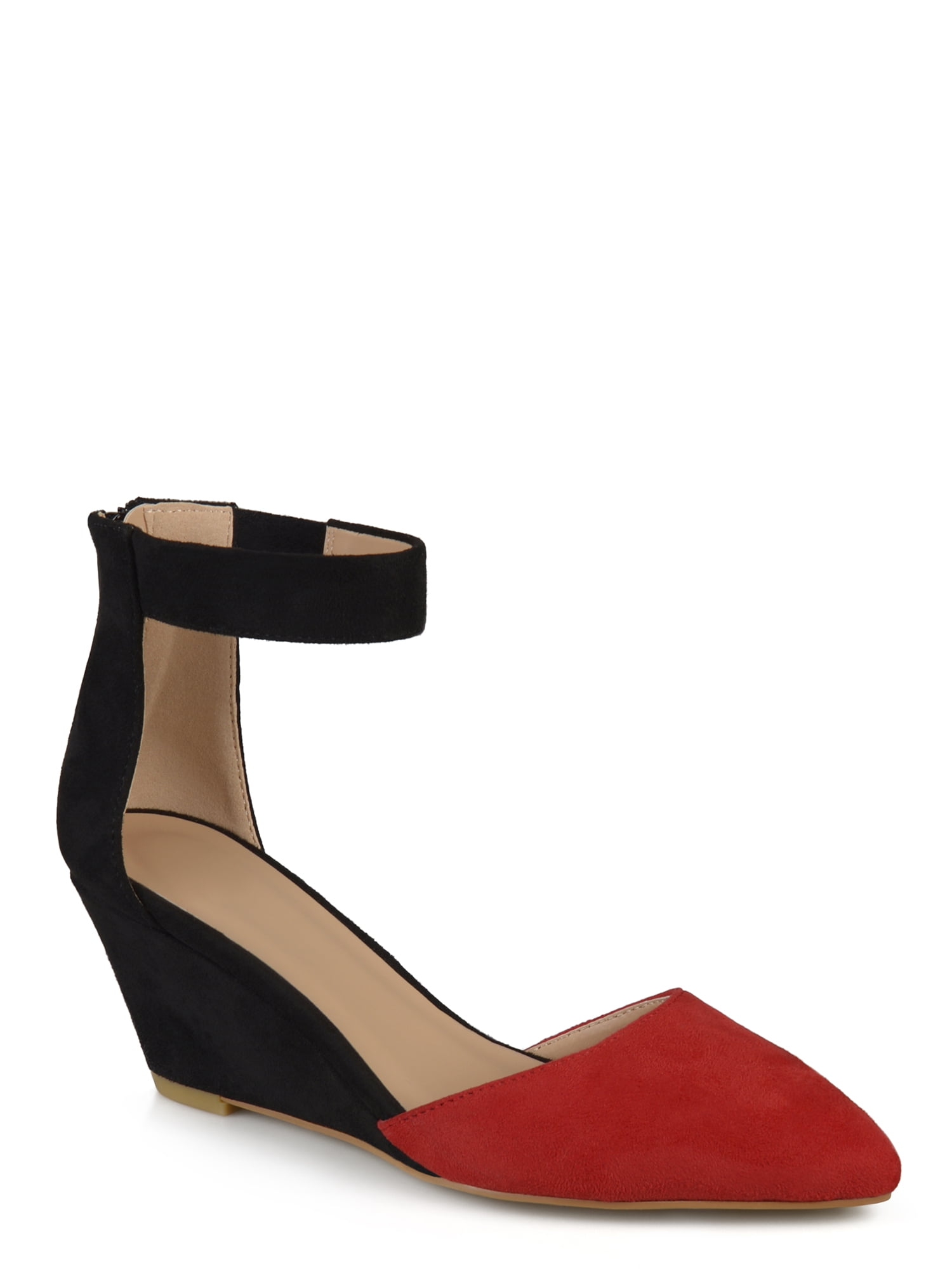 pointed toe wedges with ankle strap