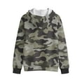 thumbnail image 7 of FUIALDOLG Army Camouflage Print Full Zip Hoodie Girls Oversized Casual Long Sleeve Sweatshirts for Boys Cute Jackets with Pockets, Size XL, 7 of 7