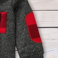 thumbnail image 5 of Lovebay Infant Baby Boys Outfits Clothes Plaid Pocket Hooded Sweatshirt Coat Tops+Pants Toddler Clothing Set, 5 of 11