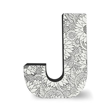Dci Alphabet Letter Block Letter J Wall Letters Adult Coloring