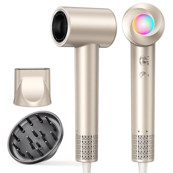 OAKSKY Hair Dryer with Diffuser,160,000 RPM Professional High Speed Blow Dryer,500M Negative Ionic Fast Drying Low Noise for Women Curly or Straight Hair