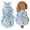 Sky Blue, variant on Small Dog Dress, Girl Dog Princess Bowknot Floral Dress Dog Summer Jeans Cotton Dress Pet Puppy Cat Apparel Clothes XS