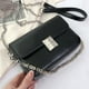 thumbnail image 5 of Bolso de mano para mujer, de piel sintética, tipo bandolera, para cena, con cadena y acolchado, color negro, 5 of 5
