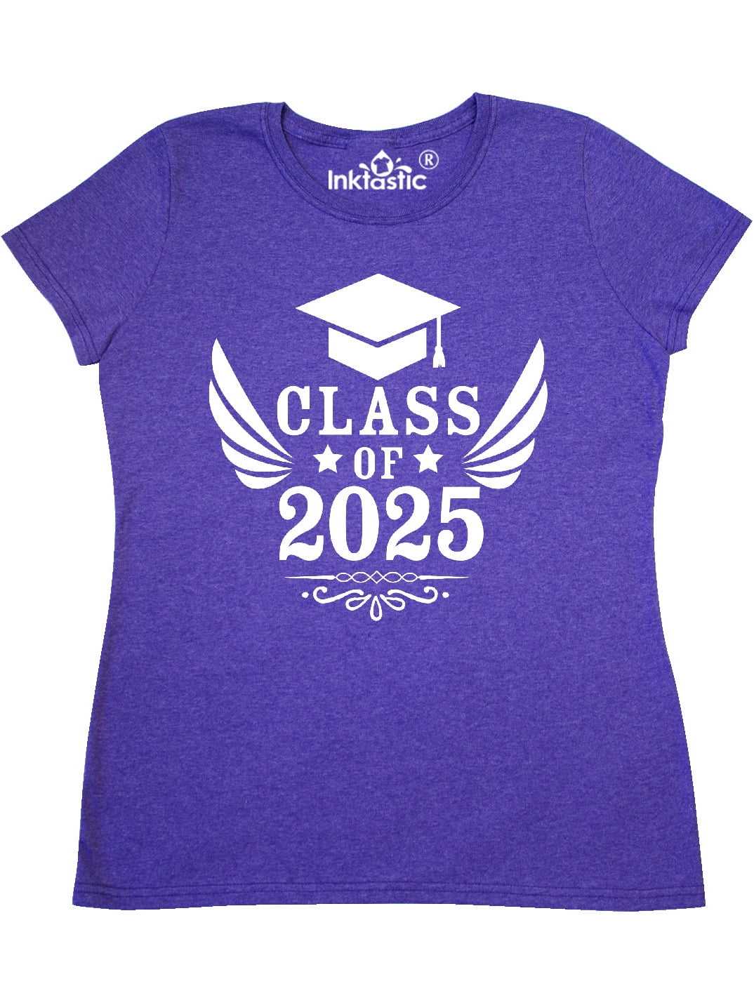 INKtastic - Class of 2025 with Graduation Cap and Wings Women's T-Shirt ...
