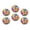 C0980, variant on Glass Refrigerator Magnet 6Pcs Magnetic Fridge Sticker,Decor for Kitchen,Whiteboard,Cabinet,Mosaic Style Rooster In Garden Like Setting
