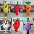 thumbnail image 4 of Disfraz de mascota vegetal de dibujos animados, disfraz de zanahoria, atuendos de actuación, ropa de muñeca divertida para caminar, traje para adultos, hombres y mujeres, fiesta de carnaval, 4 of 5