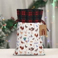 thumbnail image 5 of Rocae Farm Birds Goose Print Christmas Drawstring Linen Gift Bag with Drawstrings Treat Bag Goody Present Bags for Christmas Party Favor, 5 of 8