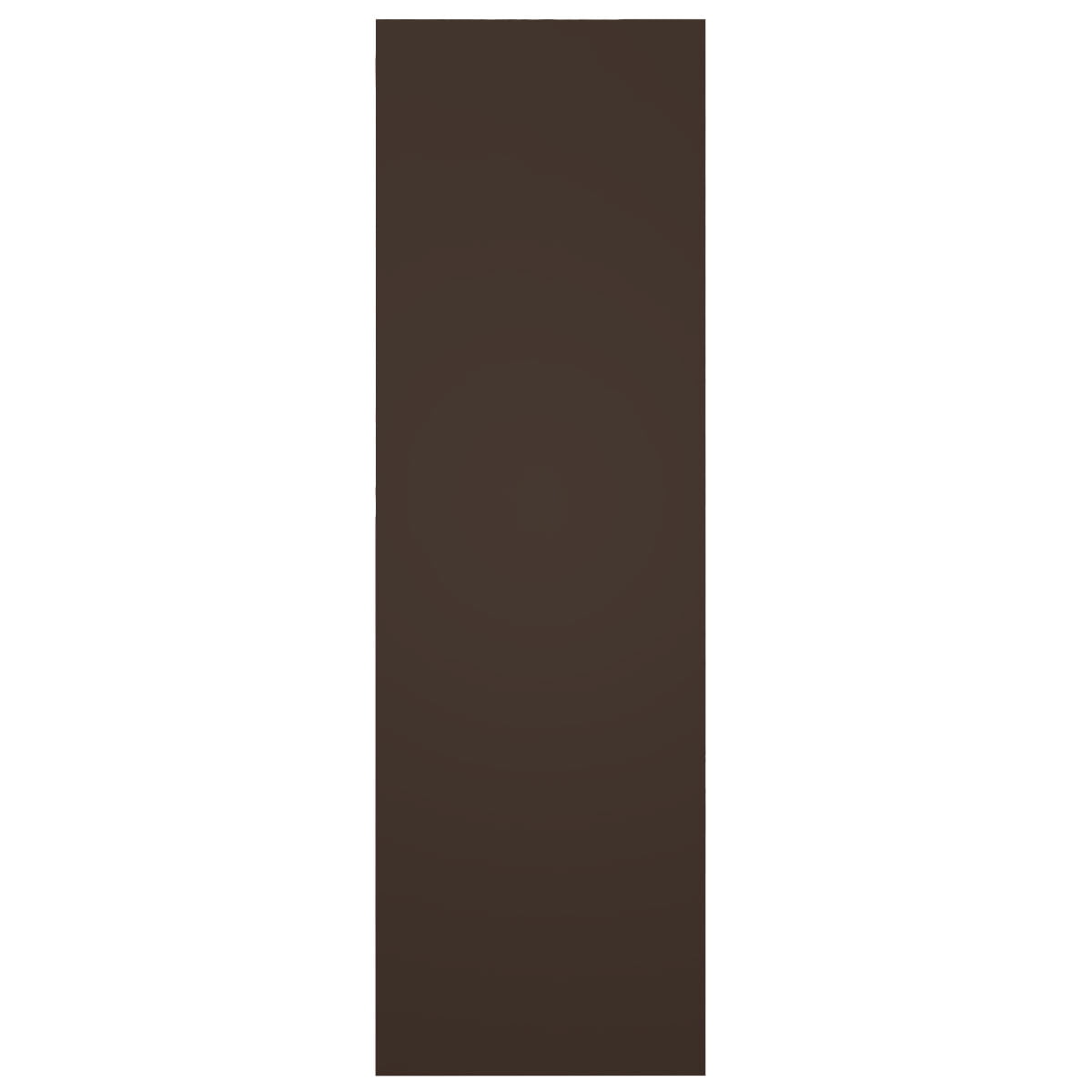 Ekena Millwork 12"W x 42"H True Fit PVC Two Equal Flat Panel Shutters, Raisin Brown (Per Pair - Hardware Not Included)