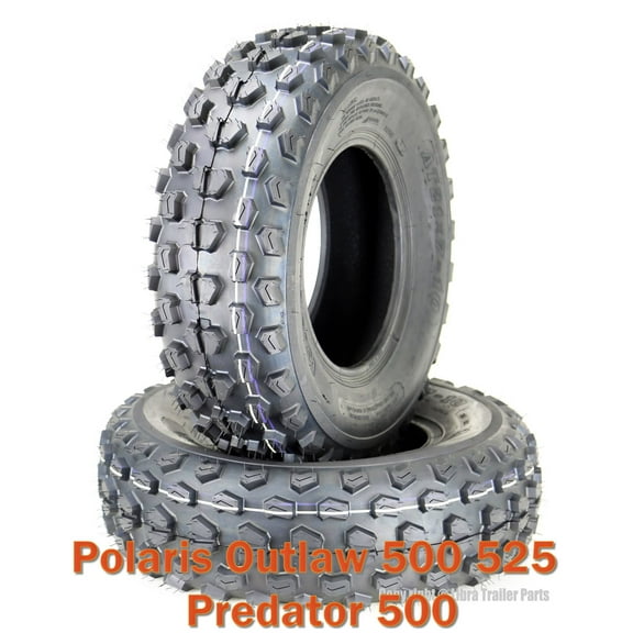 (2) 21x7-10 21x7x10 Polaris Outlaw 500 525 Predator 500 ATV Front Tire Set 6PR