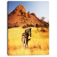 thumbnail image 2 of Lonely Zebra in African Prairie - African Canvas Art Print, 2 of 3