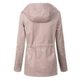 thumbnail image 4 of MixMatchy Women's Casual Safari Military Anorak Utility Hoodie Zip-Up Jacket, 4 of 4
