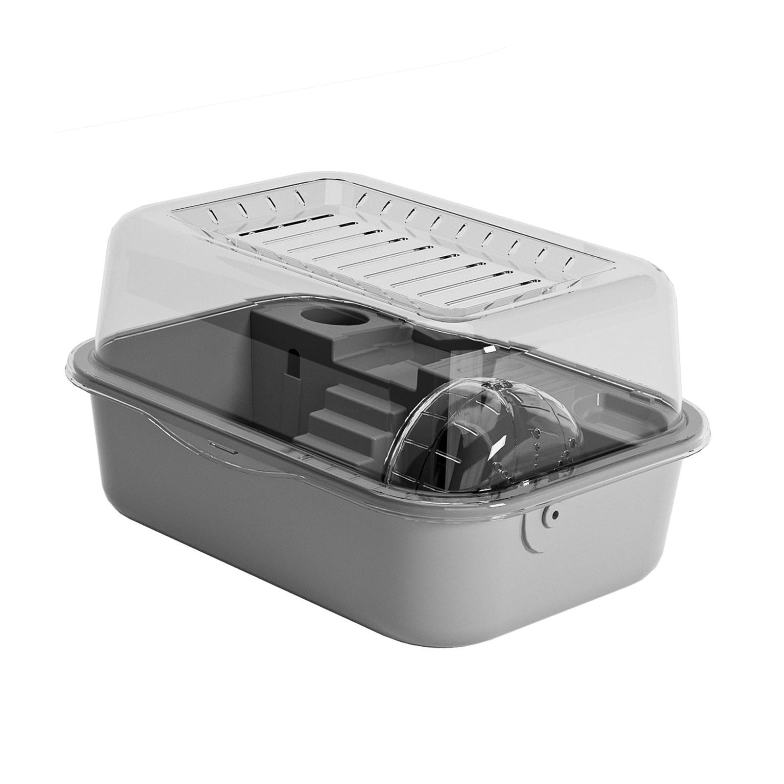 EHJRE Hamster Cage, Hamster Habitat, Luxury Ventilation, Breathable, Exercise, Play House, Small Animal Cage, Gerbils, Short-headed Gliders, Rats grey