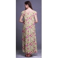 thumbnail image 3 of Bimba Robe Longue Maxi Imprimée pour Femmes en Rayonne, Chemise de Nuit à Manches Courtes, 3 of 4