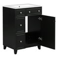 thumbnail image 2 of MAYEERTY 24" Bathroom Vanity Cabinet with Ceramic Sink - 2 Drawers for Organization, Reliable Style for Bathrooms, 2 of 23
