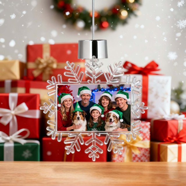BotaniNest Personalised Baubles With Photo Bauble Personalised With Double Printed Photo Personalised For Family