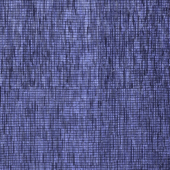 Ahgly Company Machine Washable Indoor Square Abstract Blue Modern Area Rugs, 4' Square