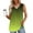 B51 Green Womens Tank Tops Clearance Under $5, variant on Cagogo Women's Sleeveless Flowy Pleated Tank Tops Under $5 Cute Beach Striped Color Block V Neck Boho Cami Tshirt Loose Fitting Loose Tee Shirts Grandma Mothers Day Gift