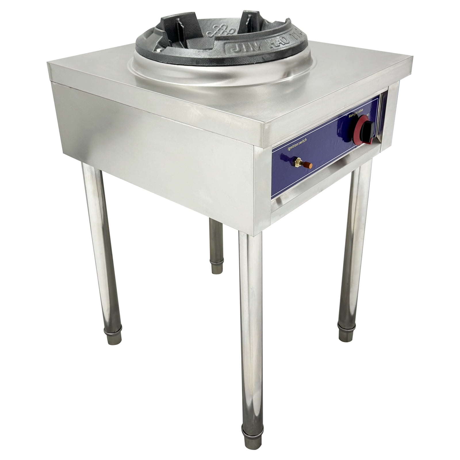 Commercial Gas Wok 10" LPG Chamber Single Burner Open Style Gas Stove High Pressure Stove