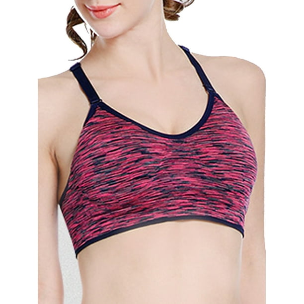 Lelinta - LELINTA Women's Removable Padded Sports Bras Medium Support Workout Yoga Bra Purple
