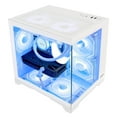 thumbnail image 3 of Hoengager Gaming PC -AMD Ryzen 7 5700G 3.8 GHz- RX 6500XT 4GB-16GB DDR4 RAM-1TB M.2 SSD-240 Liquid Cooler-RGB Fans-Windows 11 Desktop Computer-White, 3 of 8