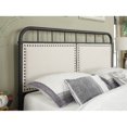 thumbnail image 3 of Beaumont Lane Queen Upholstered Metal Bed in Black, 3 of 4