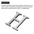 thumbnail image 4 of Uxcell 3D Acrylic Alphabet Mirror Wall Stickers Letter H Self Adhesive Letter Sign for Home Decoration Silver Tone, 4 of 7