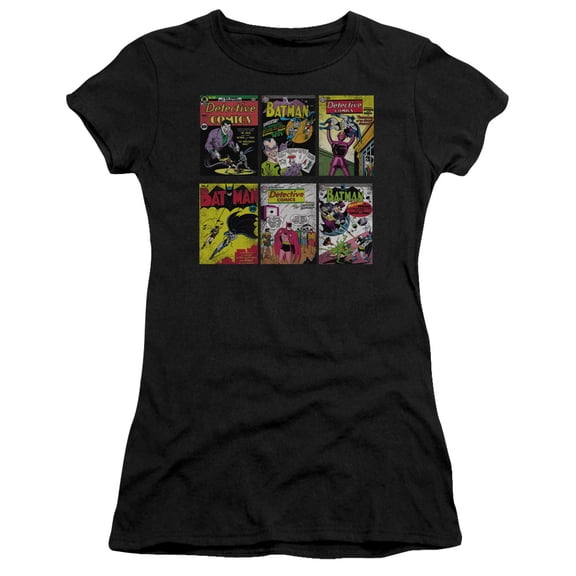 Batman Bm Covers S/S Junior Women's T-Shirt Sheer Black