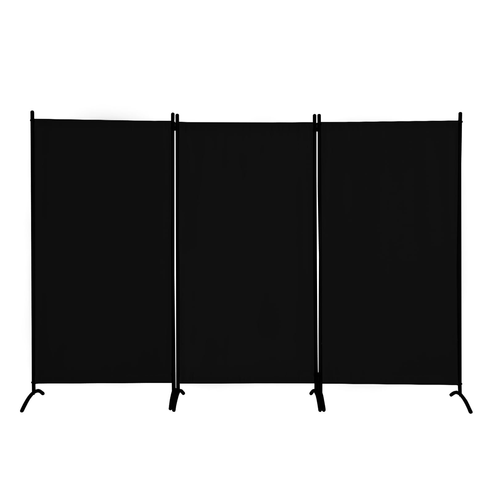 Gaildon 71’’L*99’’W 3-Pane Portable Folding Privacy Room divider,Black