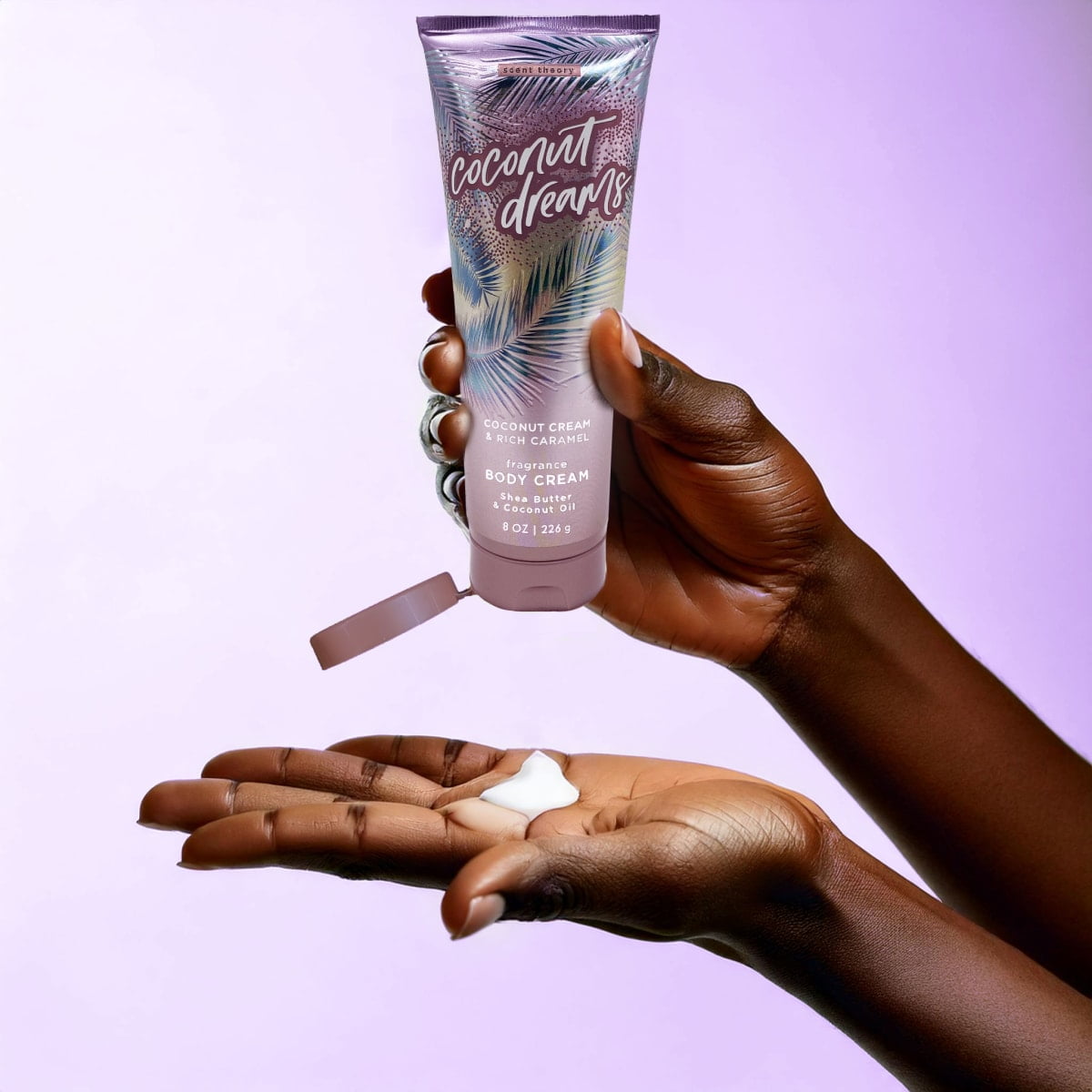Scent Theory Hand and Body Cream with Shea Butter for All Skin Types, Coconut Dreams, 8 oz