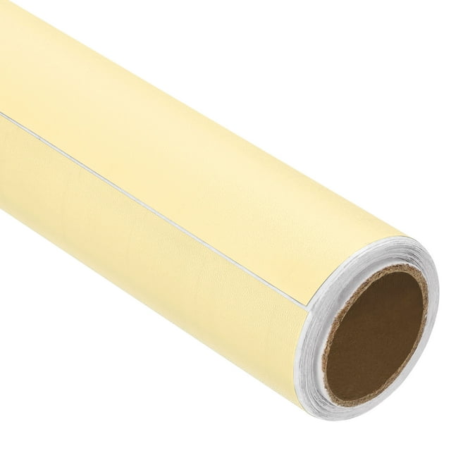 Unique Bargains Contact Paper, 9.8 Ft x 15.75 Inch PVC Self Adhesive Wallpaper Peel and Stick, Light Yellow
