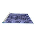 thumbnail image 2 of Ahgly Company Machine Washable Indoor Rectangle Oriental Blue Traditional Area Rugs, 7' x 9', 2 of 4