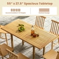 thumbnail image 4 of GVN Outdoor Eating Tables,Patio Table,Indoor Outdoor Teak Wood Slatted Tabletop Panel Board Split in 2 Square, 4 of 9