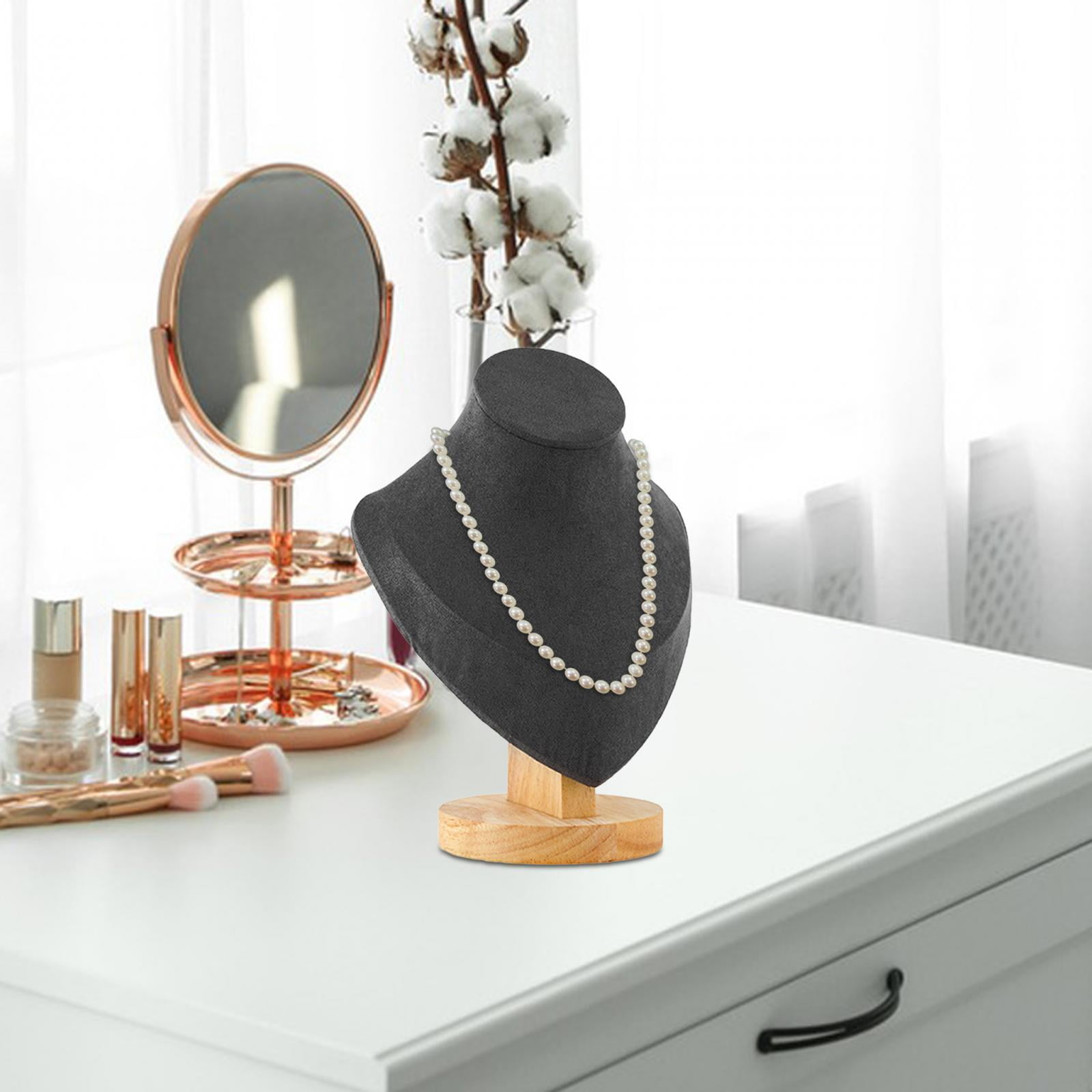 Segolike Jewelry Display Mannequin Bust Chain Bust Stand Scratchproof with Base Model Necklace Display Stand for Retail Stores Dresser 8.5x14.7x17.8cm