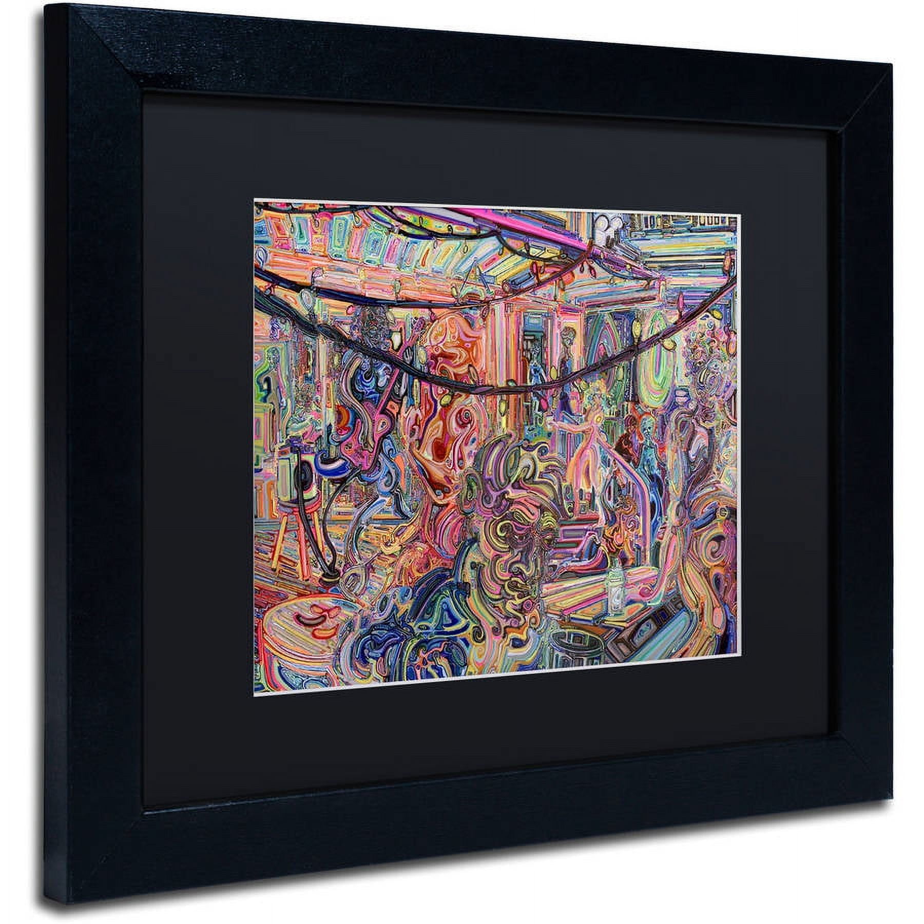 Trademark Fine Art "BBQ" Canvas Art by Josh Byer, Black Matte, Black Frame