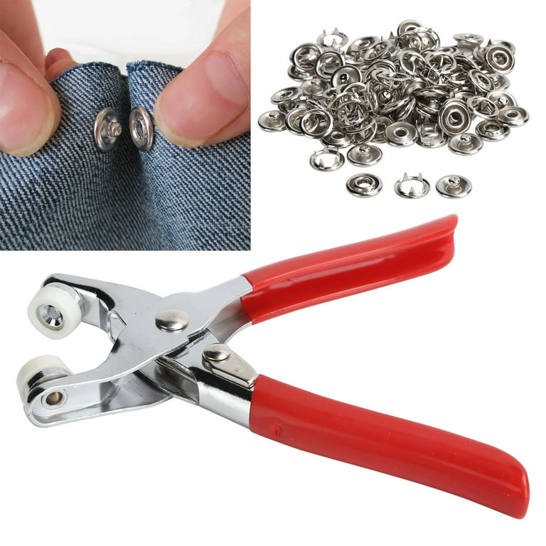 Pliers Press Kit, Stainless Steel Prong Button Snap Fasteners Set Craft  Sewing Hand Tool for Replacing Metal Snaps, Repairing Boat Covers, Canvas,  Sewing, Tarps 
