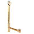 thumbnail image 6 of Fine Fixtures Bathtub Shower Drain - 20 Gauge Brass Tubing, Trip Lever Overflow Assembly Tub Drain Kit - Polished Gold, 6 of 10
